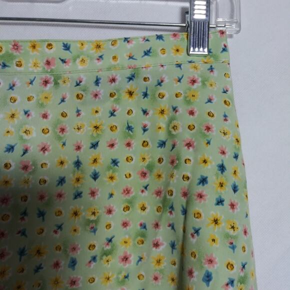 Exact Change Vintage 90s Floral Skater Skirt Mini Soft Girl Size 9 - Picture 2 of 6